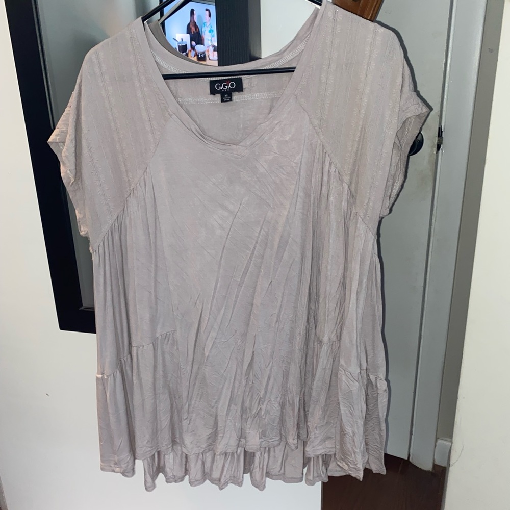 Gray boutique tunic top